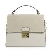 Geanta dama din piele naturala DiAmanti Caterina Beige